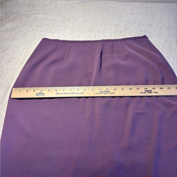 Jacqueline Ferrar Womens Sz XL Midipenxil Skirt Purple Pull-On Back Slit - Picture 4 of 7